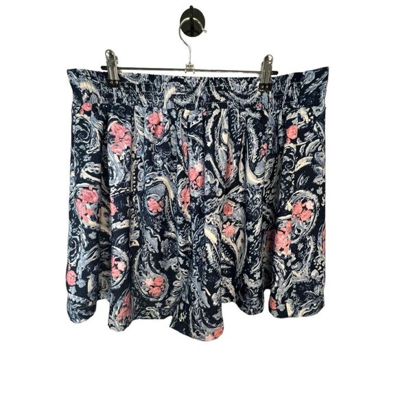Torrid Abstract Floral Watercolor Patterned Flowy Stretchy Shorts - Picture 4 of 5